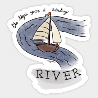 Like Ships Upon A Winding River otgw wirt quote colored Sticker